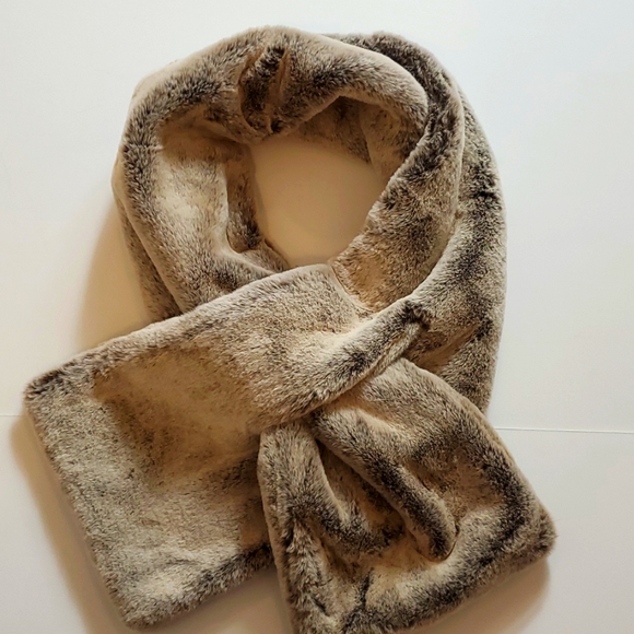 Express brown and black faux fur scarf - Picture 1 of 7
